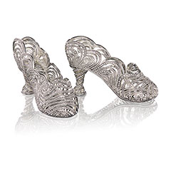 NN3278-Pantoufles argentées de Nessarose – Wicked – Universal