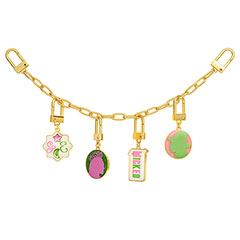 NN3517-Coffret 4 charms & chaîne - Glinda & Elphaba - Wicked