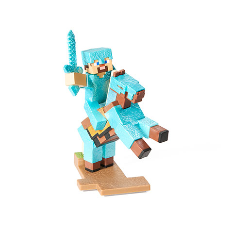 Diorama - Steve en armure de diamant - Minecraft