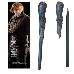 NN7992-Stylo baguette & Marque-page Ron Weasley