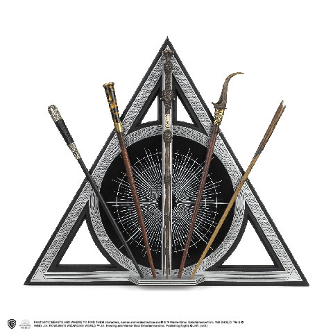 Présentoir 5 baguettes Reliques de la Mort - Les Crimes de Grindelwald - Animaux Fantastiques