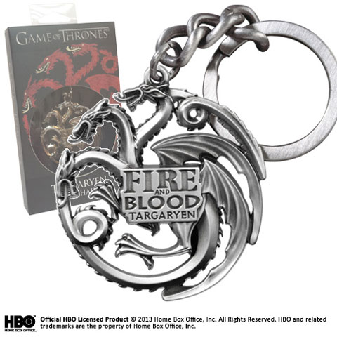 GOT - Targaryen porte-clés (gris-chrome)
